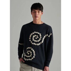 Leret Leret No. 38 Crewneck Mongolian 100% Cashmere Sweater Black Size XS